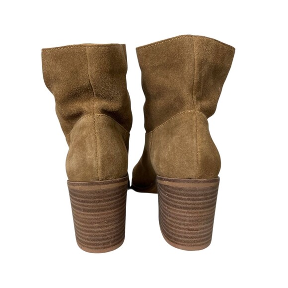 Lucky Brand Ryemi Peep-Toe Boho Ankle Boots Booties  Size US 9  Brown Suede - Picture 5 of 11